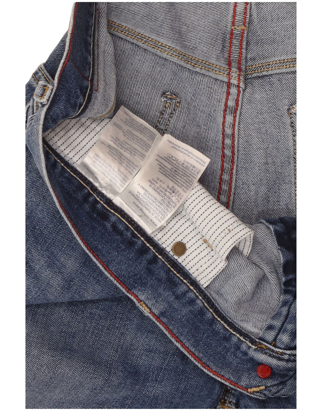 TOMMY HILFIGER Muške Bleecker uske traperice W33 L34 Plavi pamuk