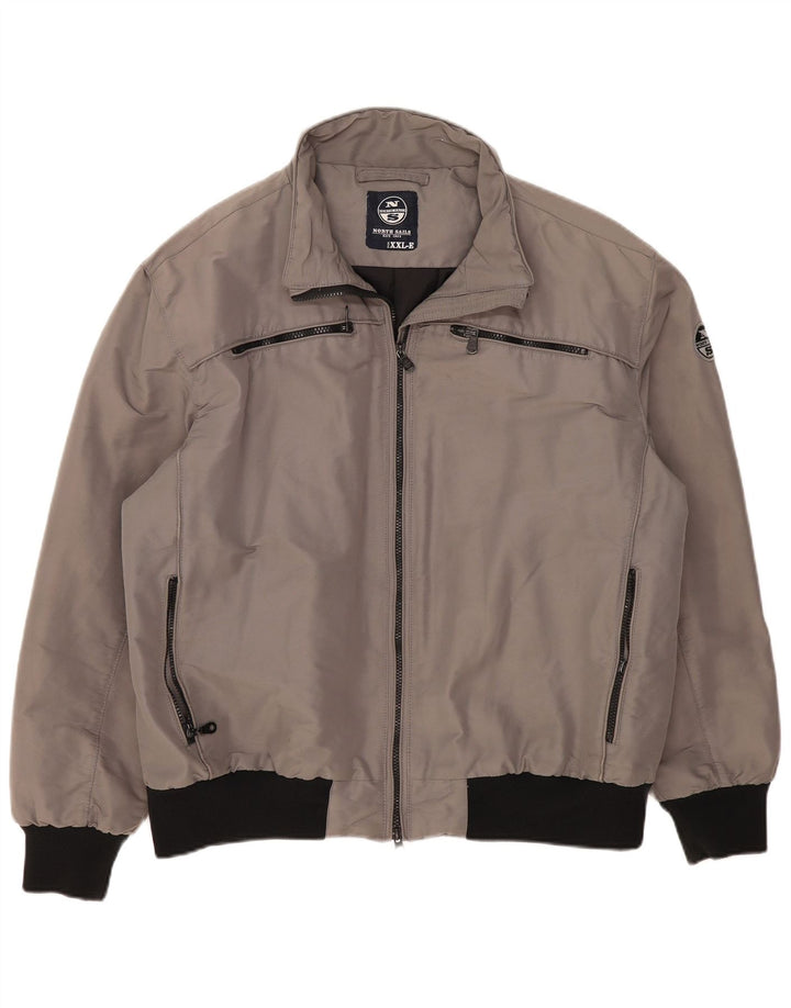 Muška bombaška jakna North Sails UK 44 2XL sivi poliester u boji