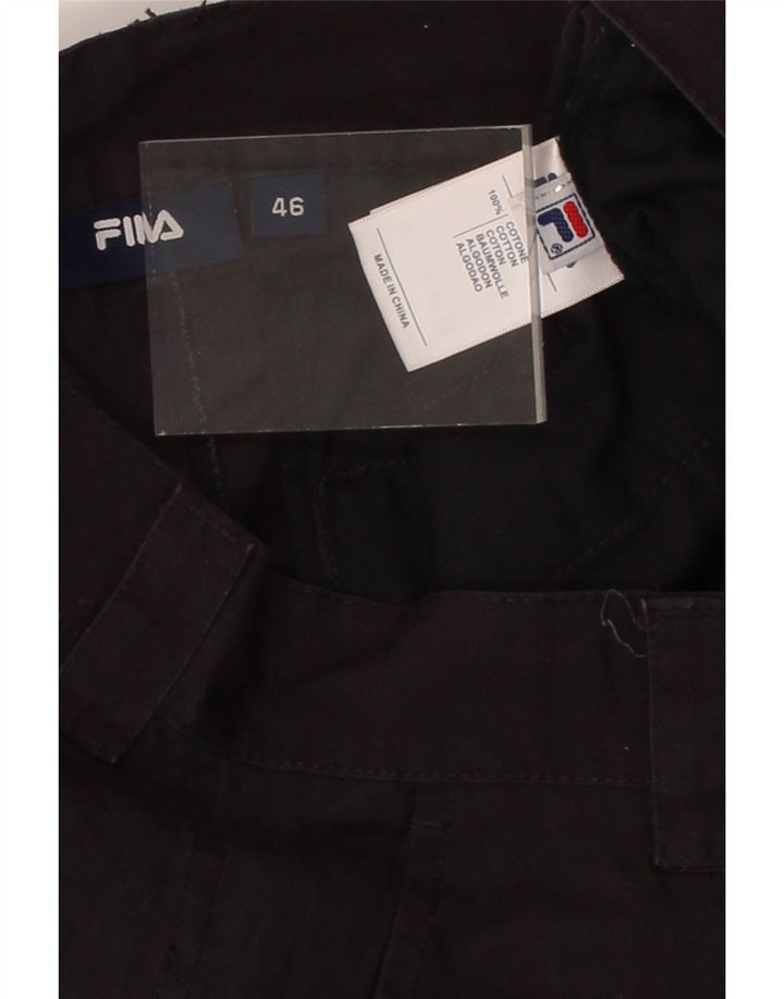 FILA Mens Chino Shorts IT 46 Small W30 Black Cotton Vintage Fila and Second-Hand Fila from Messina Hembry 