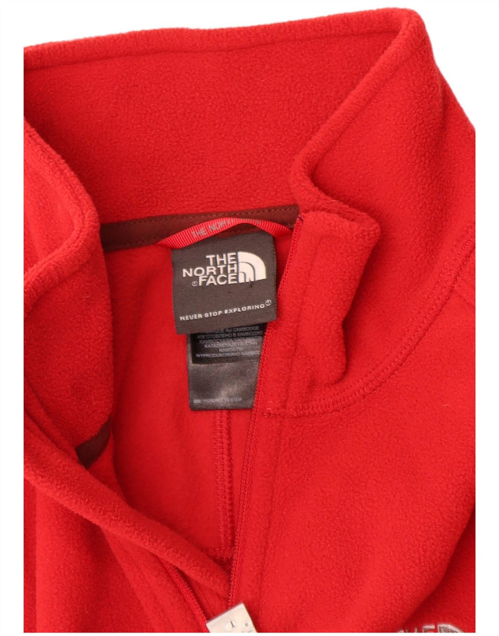 The North Face muški džemper od flisa s patentnim izrezom srednje crvene boje od poliestera