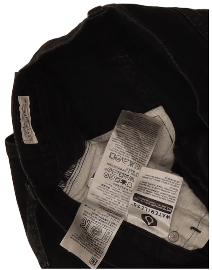 Levi's muške ravne traperice W30 L30 crni pamuk