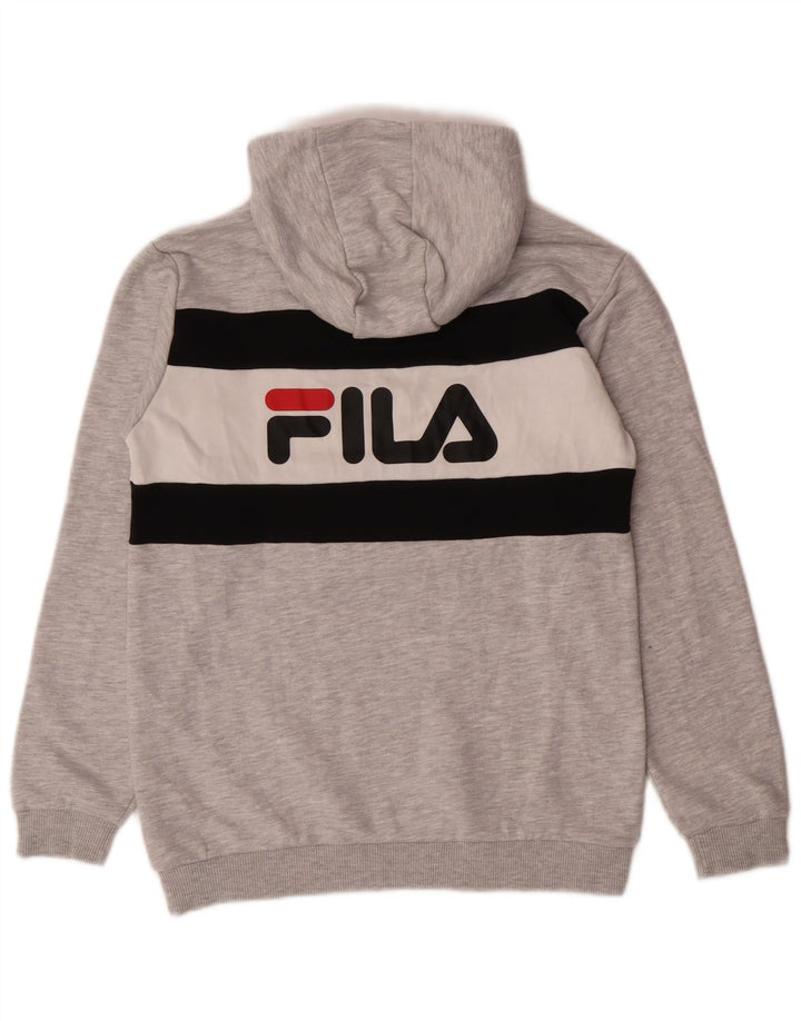 Fila Boys majica s kapuljačom s kapuljačom 11-12 godina, sivi pamuk