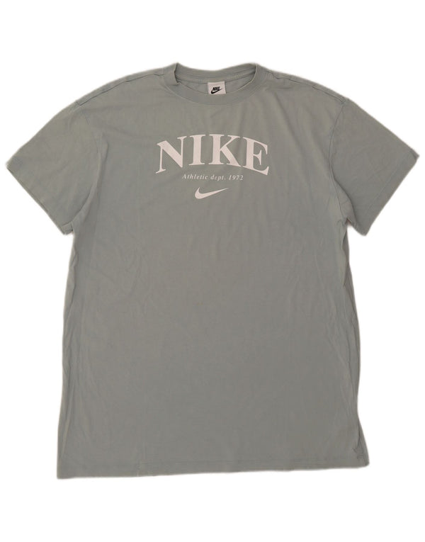 Nike Mens Graphic T-Shirt Top Large Blue Cotton