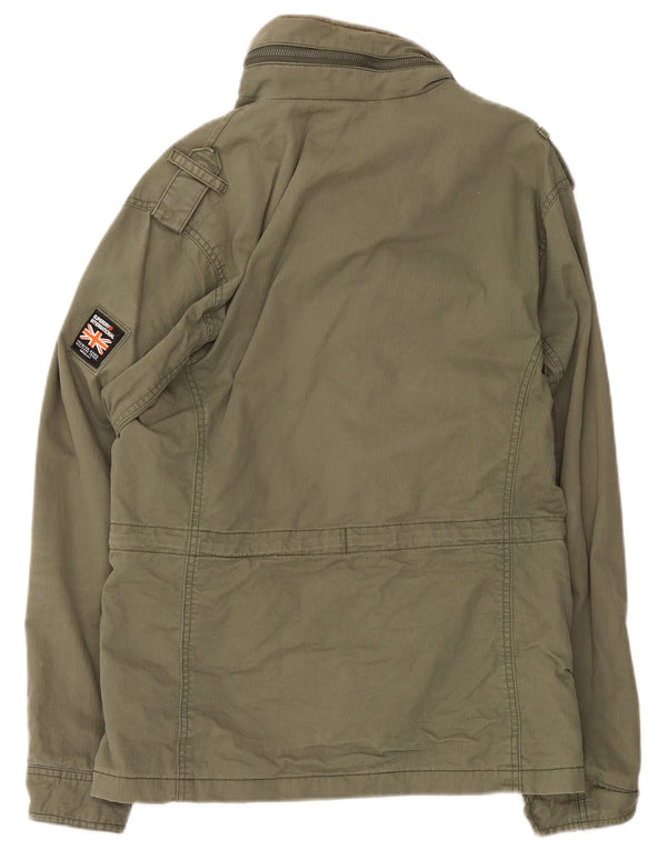 Superdry muška vojna jakna s kapuljačom UK 38, srednji kaki pamuk