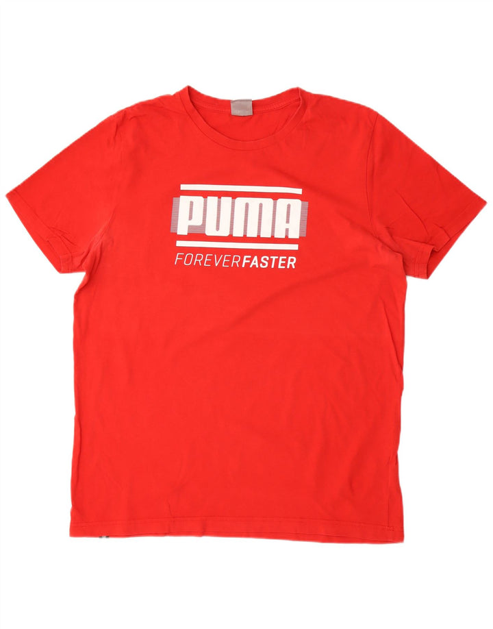 Puma muška majica s grafičkim motivima, veliki crveni pamuk