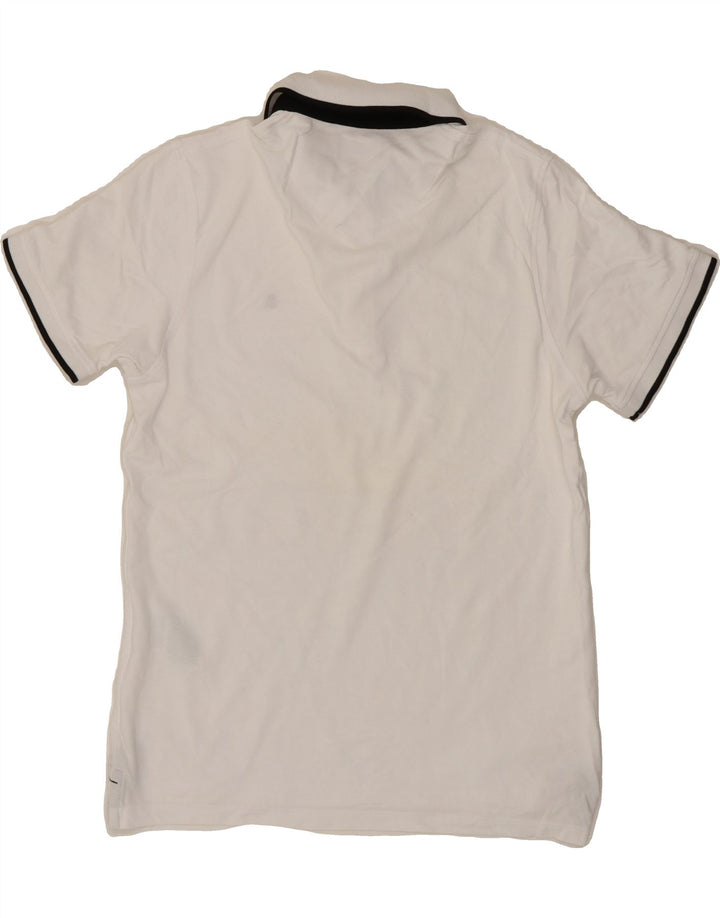 JACK & JONES Mens Polo Shirt Large White Cotton Vintage Jack & Jones and Second-Hand Jack & Jones from Messina Hembry 