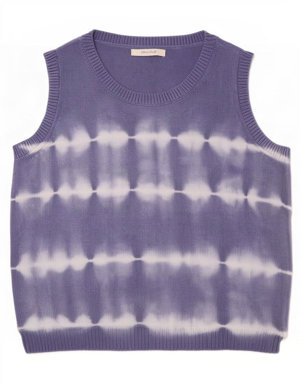 White Stuff Ženska majica bez rukava UK 10 Small Blue Tie Dye Cotton