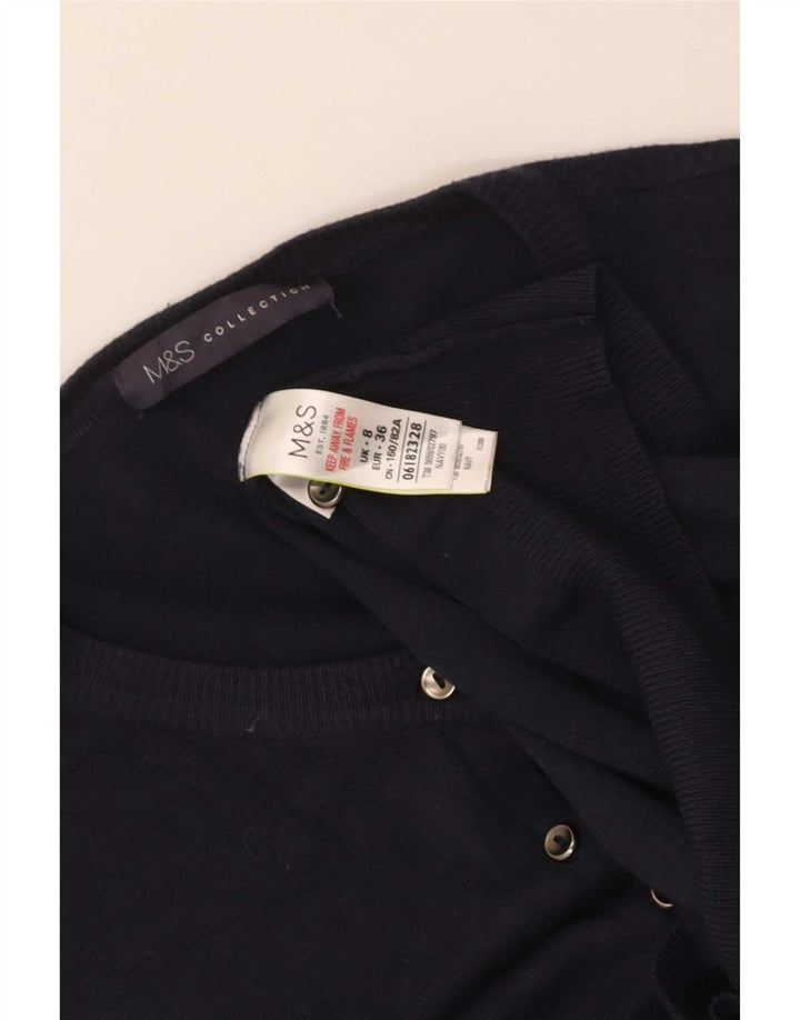 Marks & Spencer ženski kardigan pulover UK 8 Mali tamnoplava viskoza