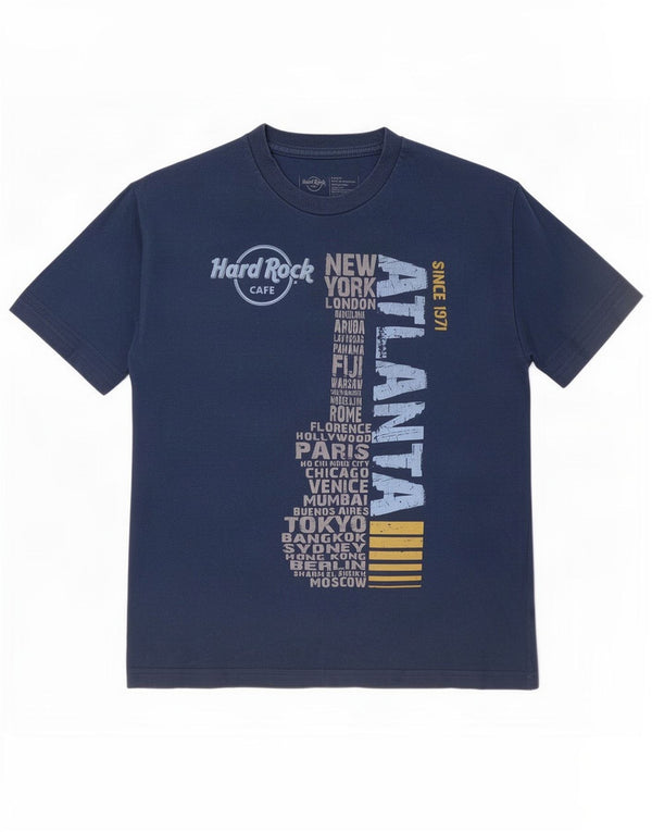 Hard Rock Cafe Boys Atlanta grafička majica kratkih rukava 15-16 godina XL plavi pamuk