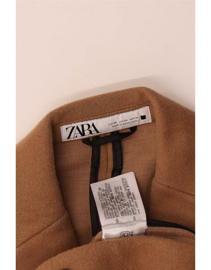 Preveliki muški kaput Zara UK 34 XS bež poliester