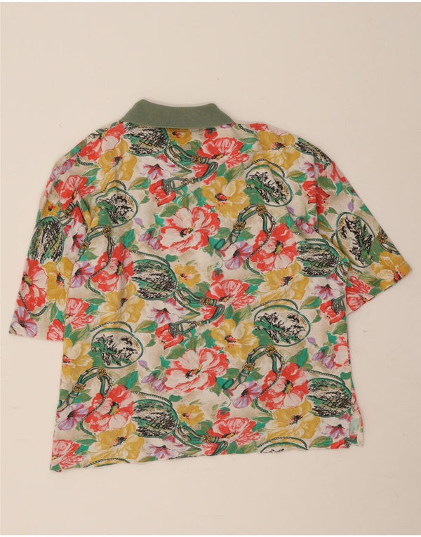 Vintage muška polo majica velikih raznobojnih cvjetova