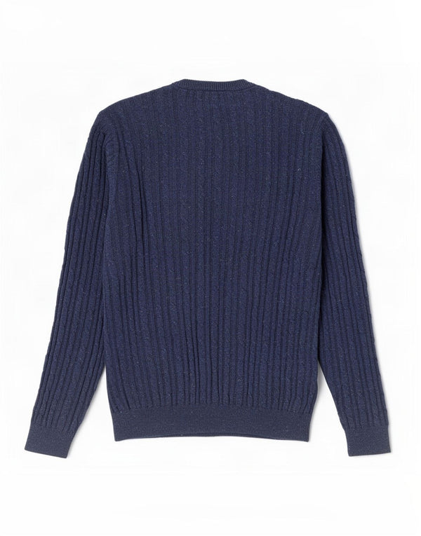 Jack Wills, muški džemper s okruglim izrezom, srednje tamnoplavi pamuk