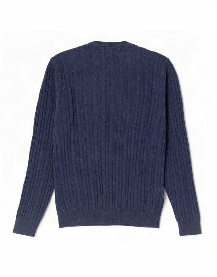 Jack Wills, muški džemper s okruglim izrezom, srednje tamnoplavi pamuk