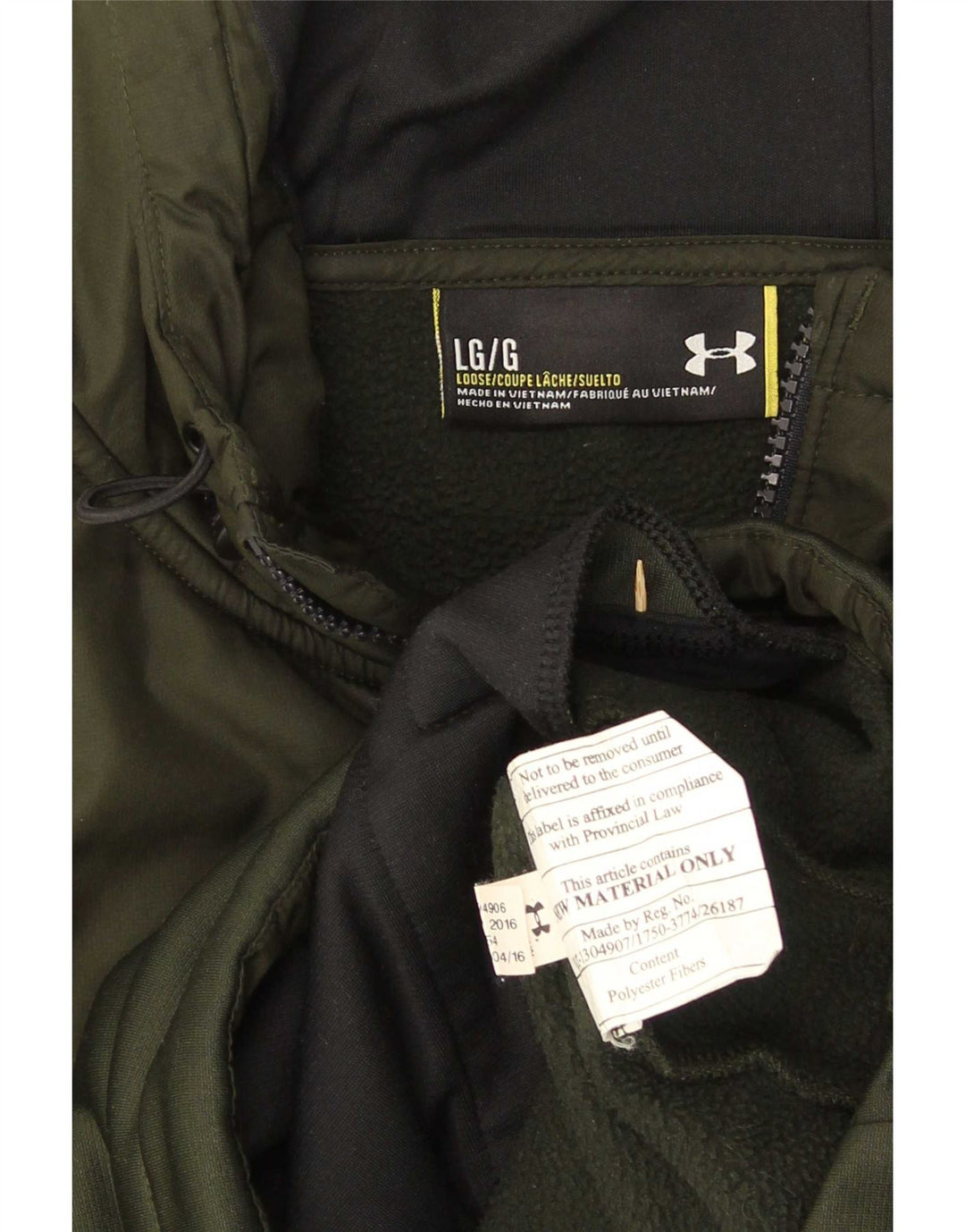 Under Armour muška jakna trenirka s kapuljačom, velika zelena