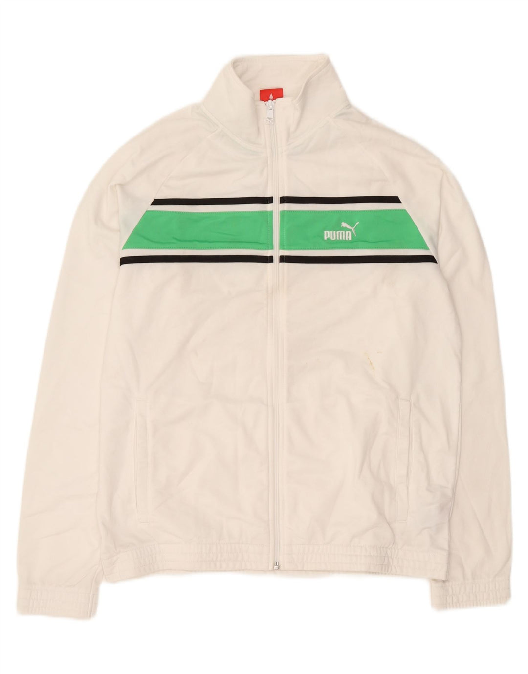 Puma muška gornja jakna trenirke Large White Colourblock poliester Sports