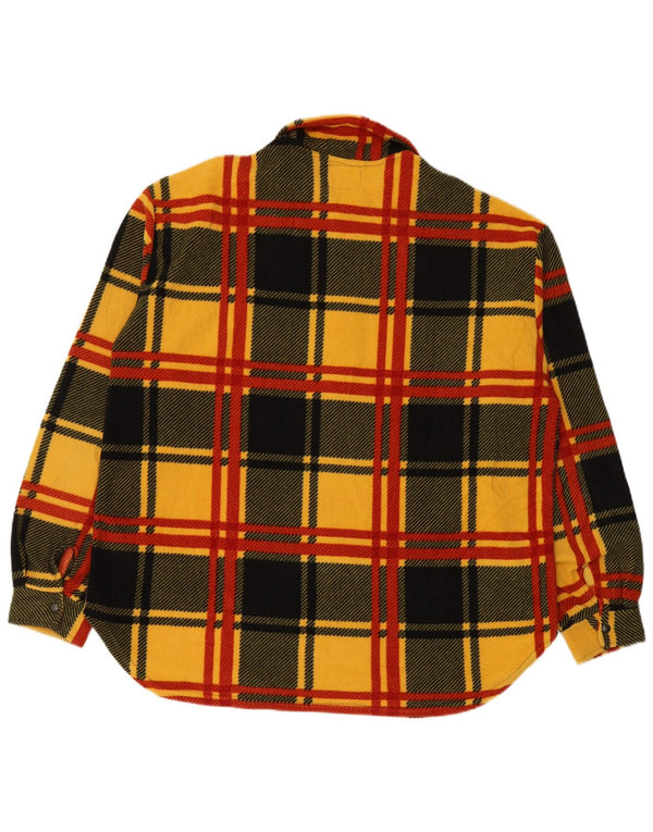 VINTAGE muška majica od flisa, velika, raznobojna karirana poliesterska majica