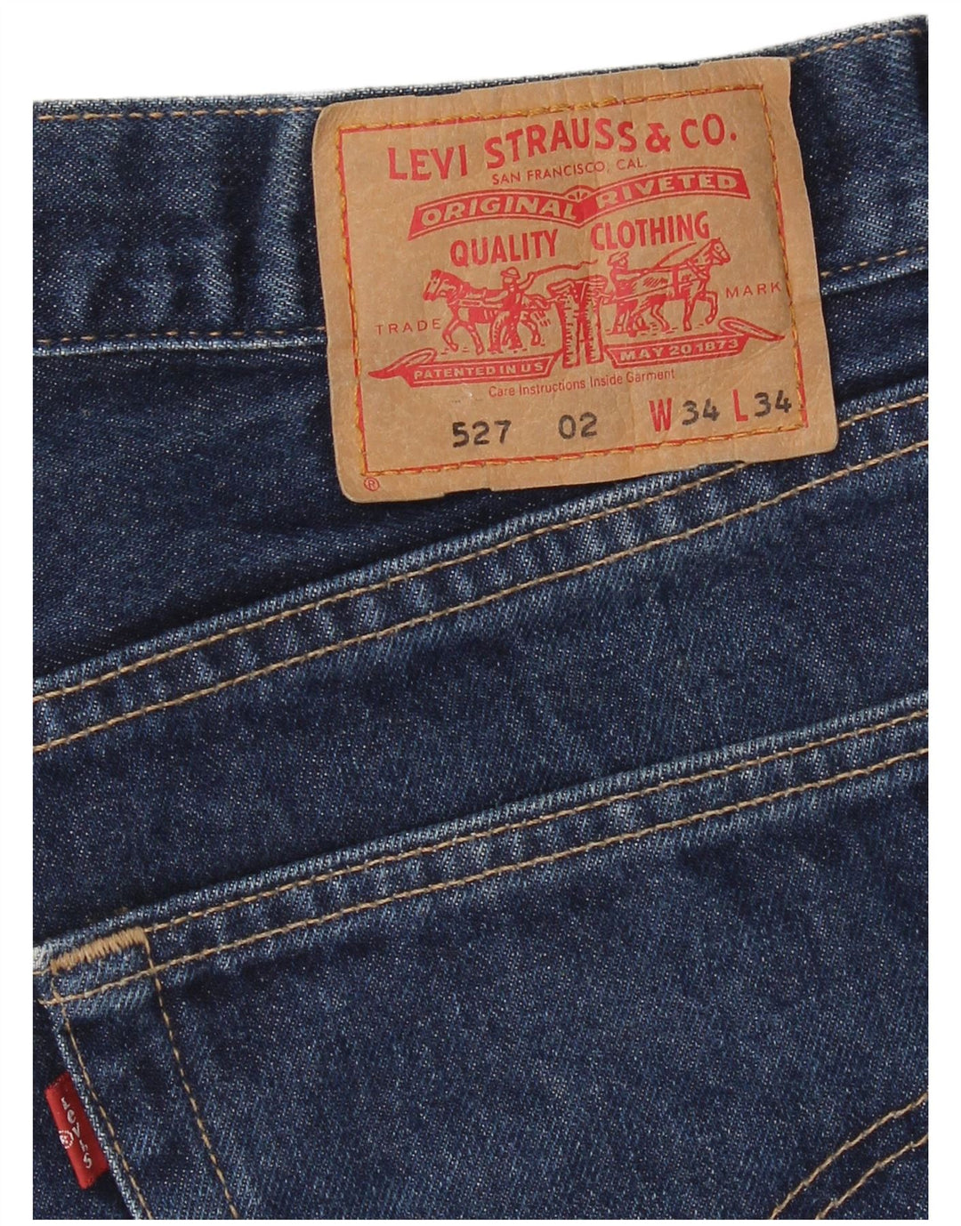 Levi's muške 527 Bootcut traperice W34 L34 tamnoplave