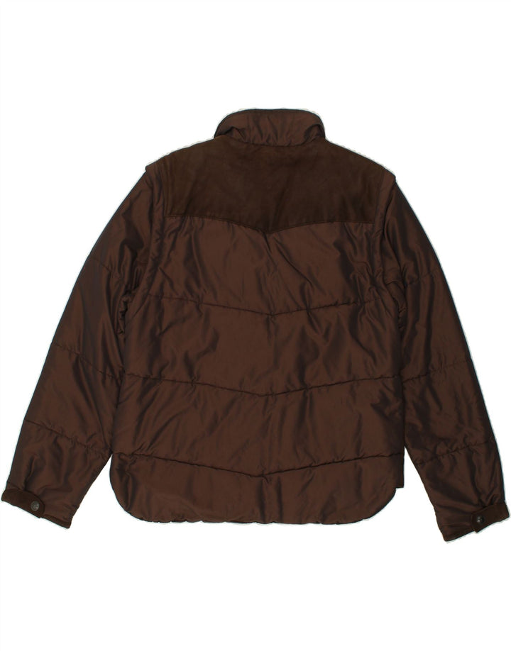 RENE LEZARD Mens Windbreaker Jacket IT 52 XL Brown Nylon Vintage Rene Lezard and Second-Hand Rene Lezard from Messina Hembry 