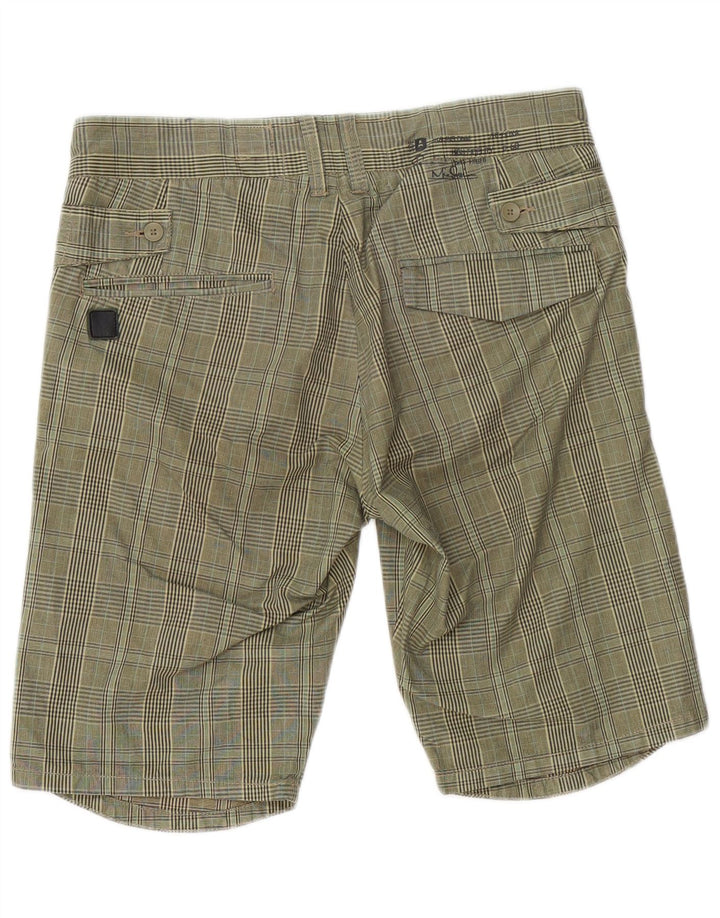 Jack & Jones muške chino kratke hlače srednje veličine W32 kaki karirani pamuk