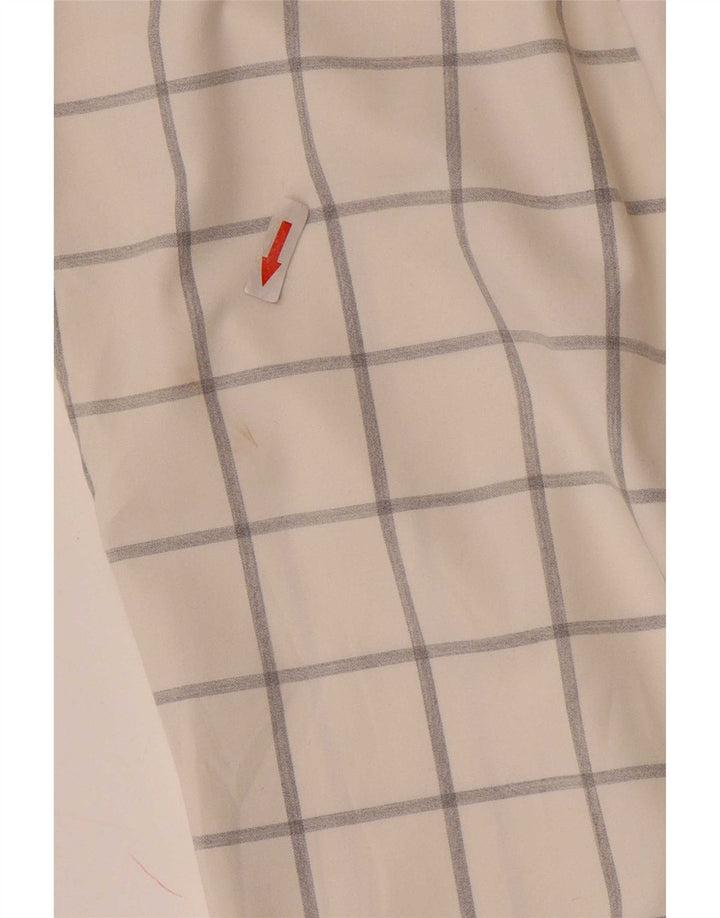 Zara muške uske chino hlače EU 40 srednje W31 L33 bijeli karirani poliester