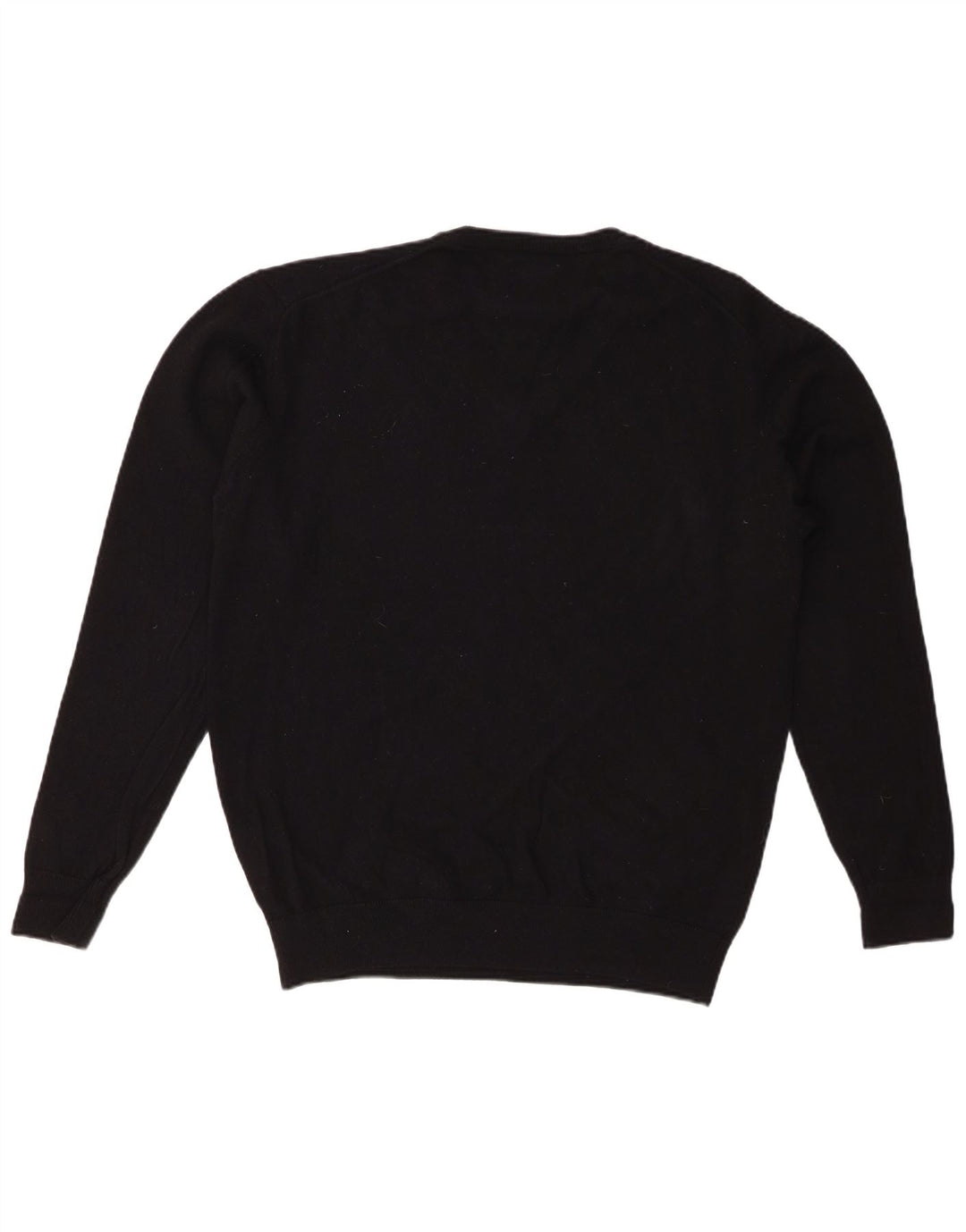 MARLBORO CLASSICS Mens V-Neck Jumper Sweater XL Black Wool