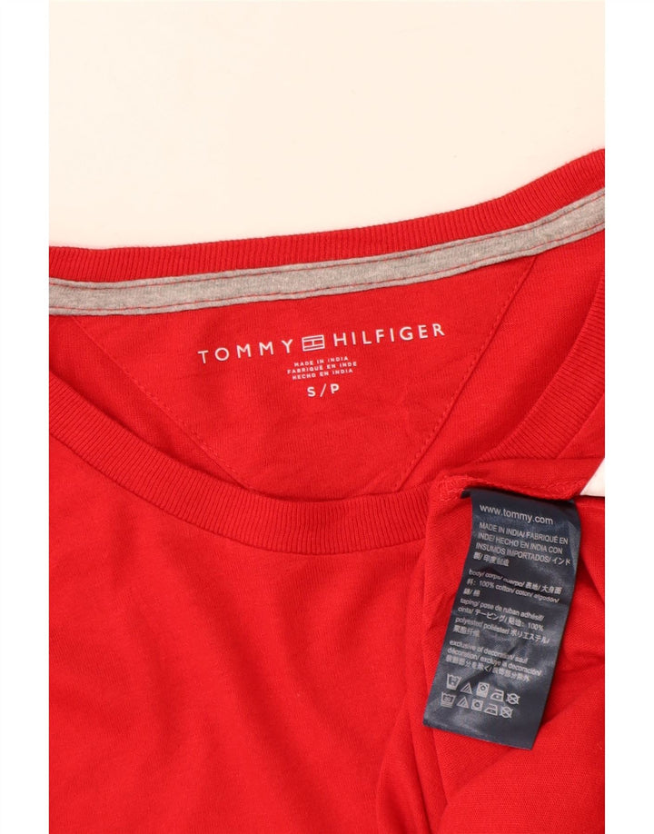 Tommy Hilfiger muška majica dugih rukava s grafikama, mali crveni pamuk