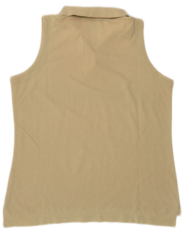 Asics ženska polo majica bez rukava UK 16 Large Beige Cotton