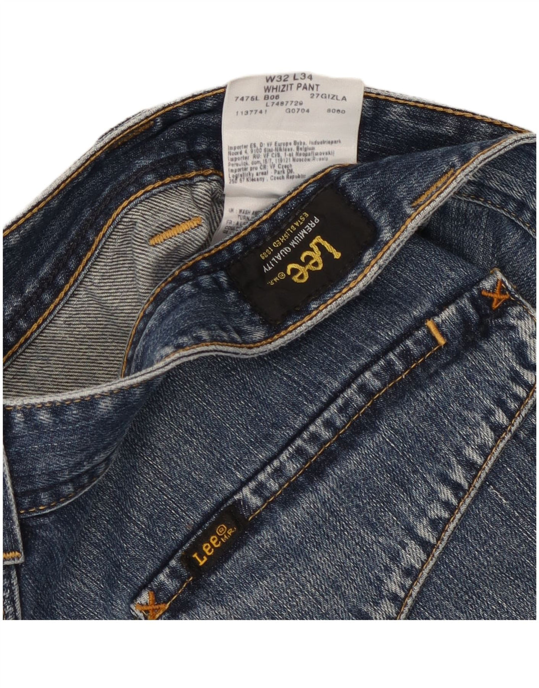 LEE Muške Whizit traper kratke hlače W32 srednje plavi pamuk