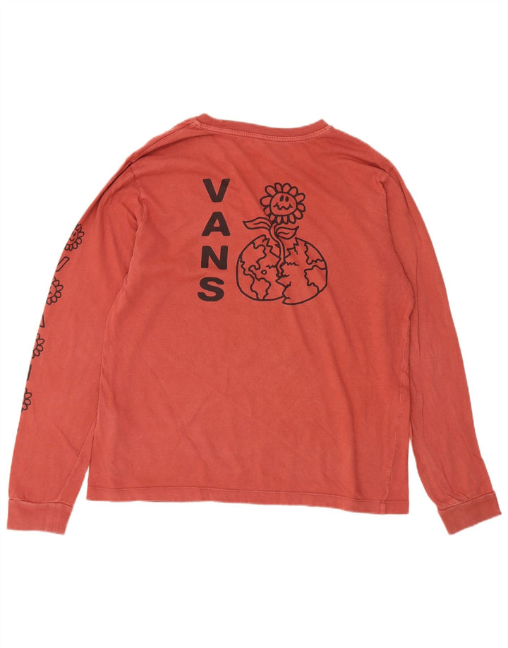 Vans muška majica dugih rukava s grafikama, veliki crveni pamuk