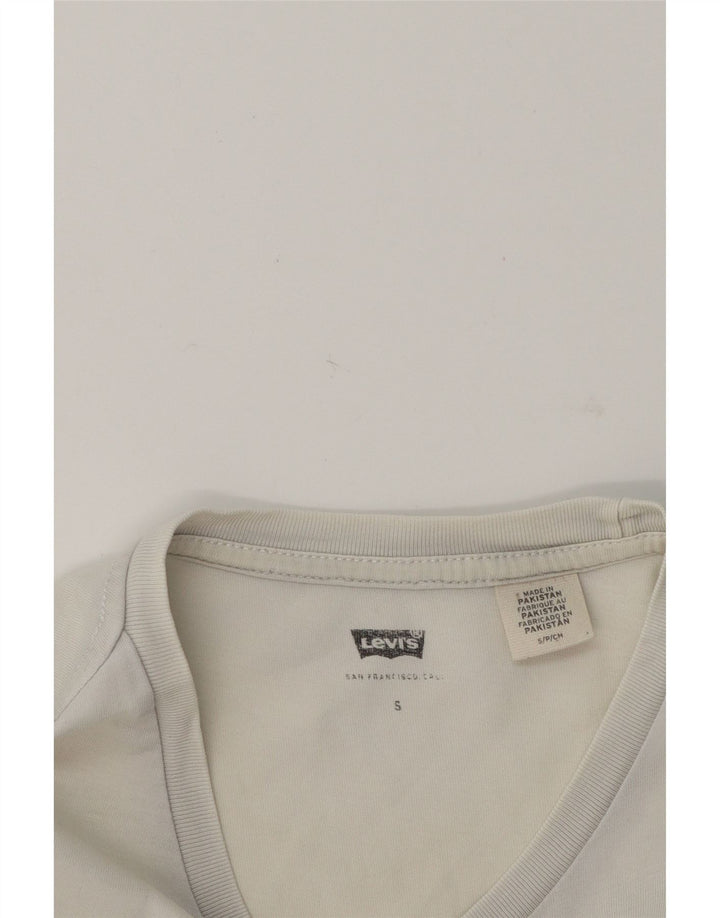 LEVI'S Mens Graphic T-Shirt Top Small Off White Cotton Vintage Levi's and Second-Hand Levi's from Messina Hembry 