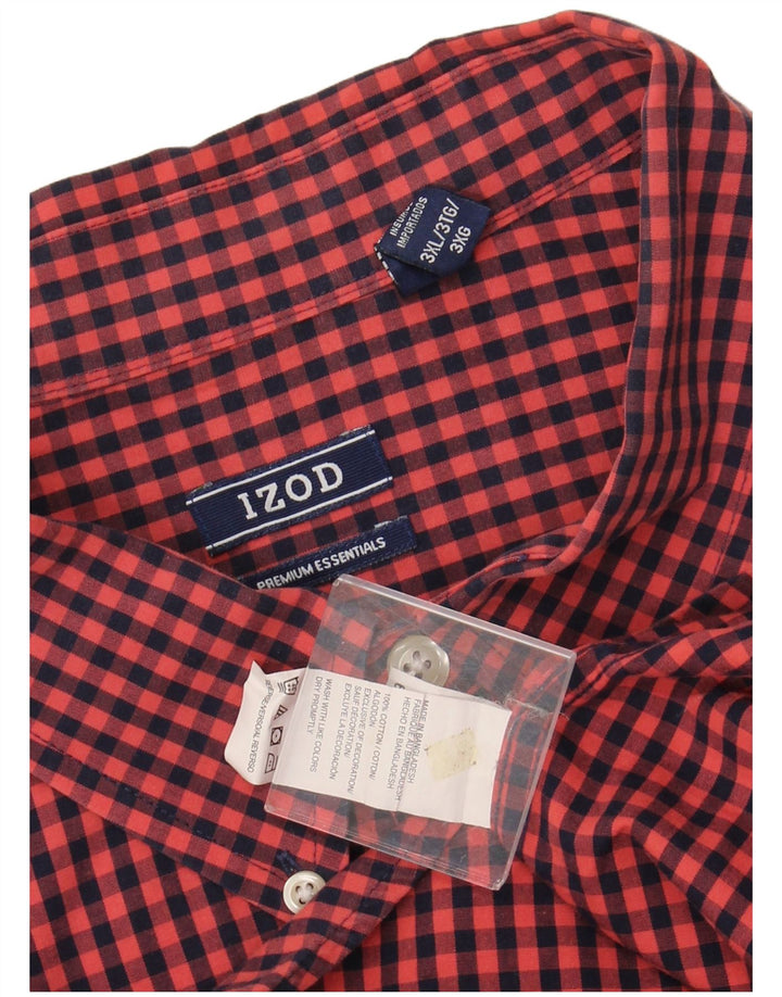 IZOD muška košulja 3XL kestenjasto gingham pamuk