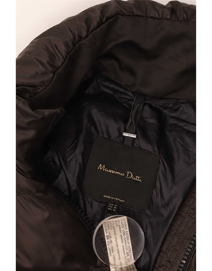 Ženski podstavljeni kaput Massimo Dutti UK 14 srednje smeđi poliester