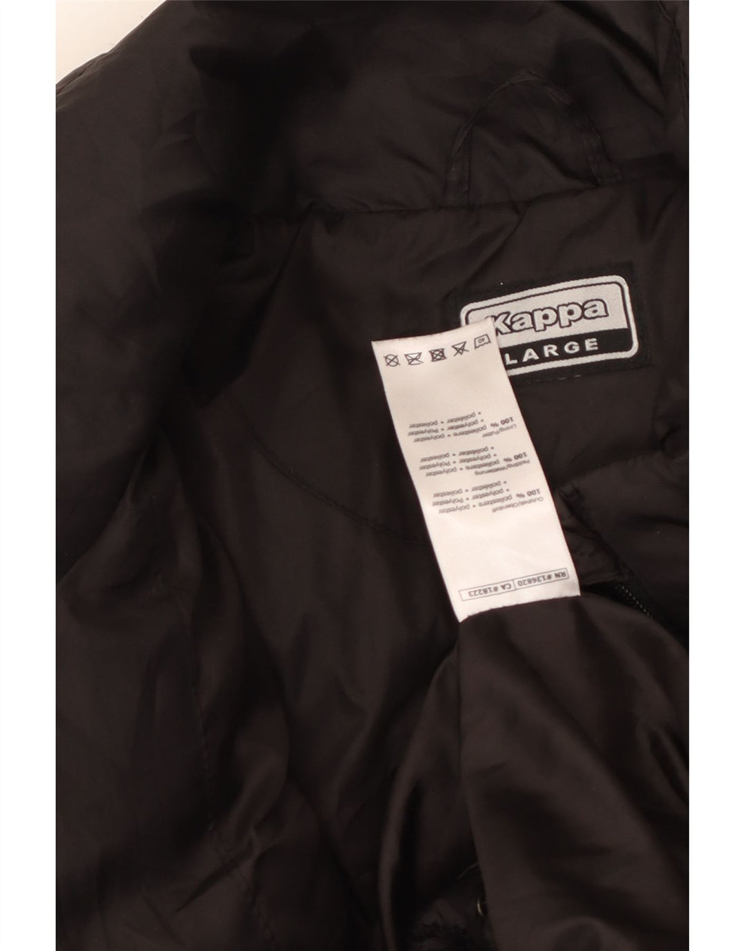 KAPPA muška podstavljena jakna UK 40 veliki crni poliester
