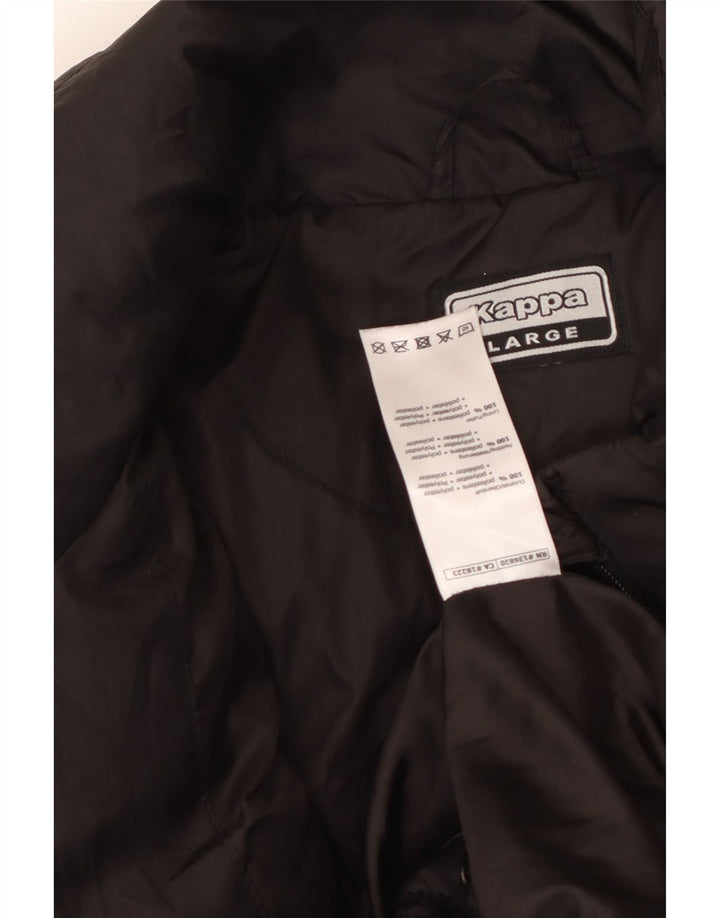 KAPPA muška podstavljena jakna UK 40 veliki crni poliester