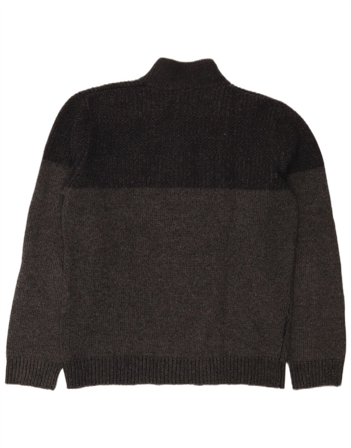Massimo Dutti muški džemper s dugmadima i ovratnikom XL sivi s pjegama