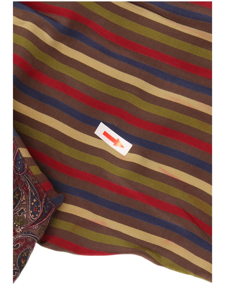 VINTAGE Ženska košulja bluza UK 12 Srednje raznobojna svila s paisley motivima