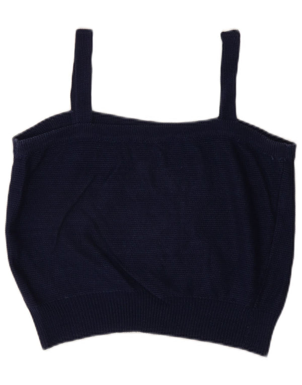 Vintage ženski kratki Cami Top UK 14 Srednje tamnoplavi