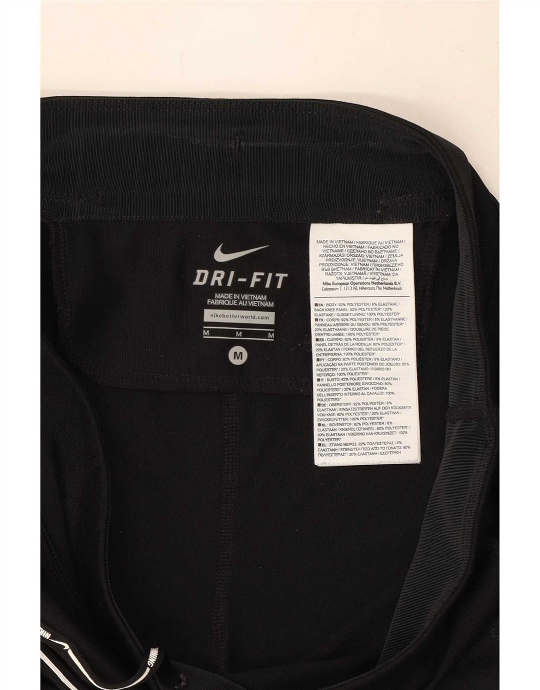 Nike Womens Leggings UK 12 Medium Black Polyester