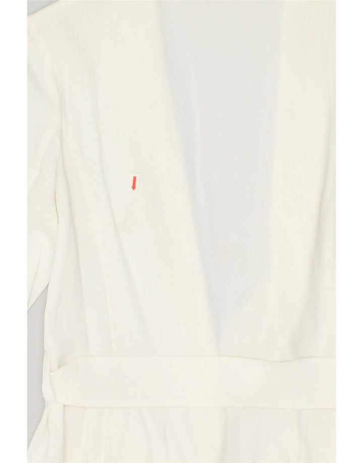 VINTAGE Womens Front Tie Blazer Jacket UK 12 Medium White | Vintage Vintage | Thrift | Second-Hand Vintage | Used Clothing | Messina Hembry 