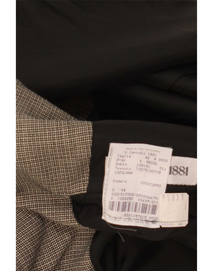 Cerruti 1881 muška jakna s 3 gumba IT 48 srednje siva karirana vuna