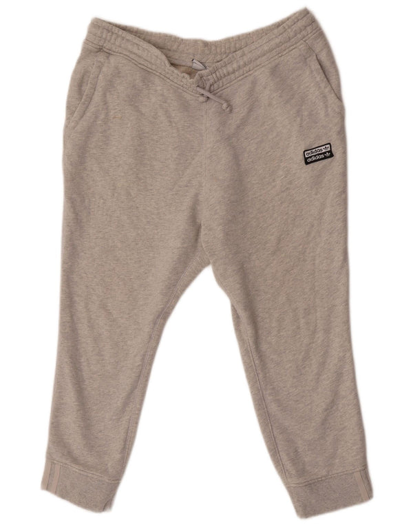 Adidas Ženske Capri Trenirke Hlače Joggers UK 14 Large Grey Cotton