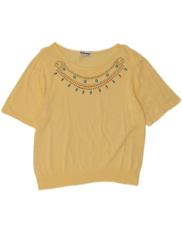 St. Georges, ženski džemper s lađastim izrezom UK 12 srednje žuta