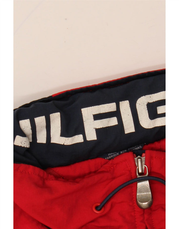 Tommy Hilfiger muška kišna jakna s kapuljačom UK 40 Large Red Colourblock najlon