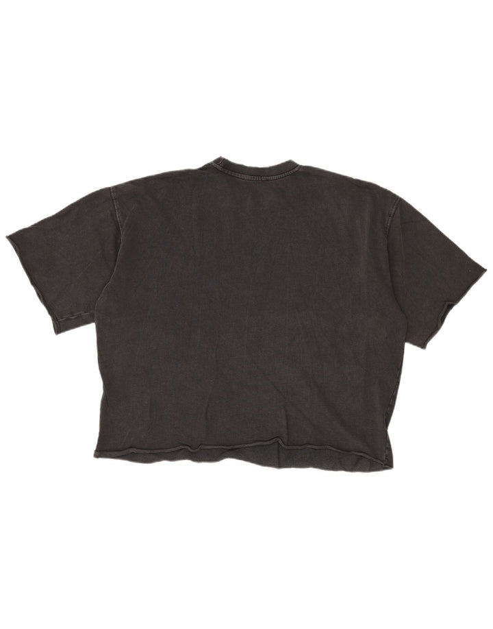 Zara ženska prevelika majica kratkih rukava UK 10 Small Grey Cotton
