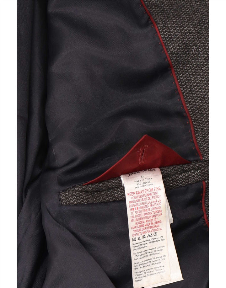 Jack Wills muška jakna s 2 gumba UK 42 XL siva vuna