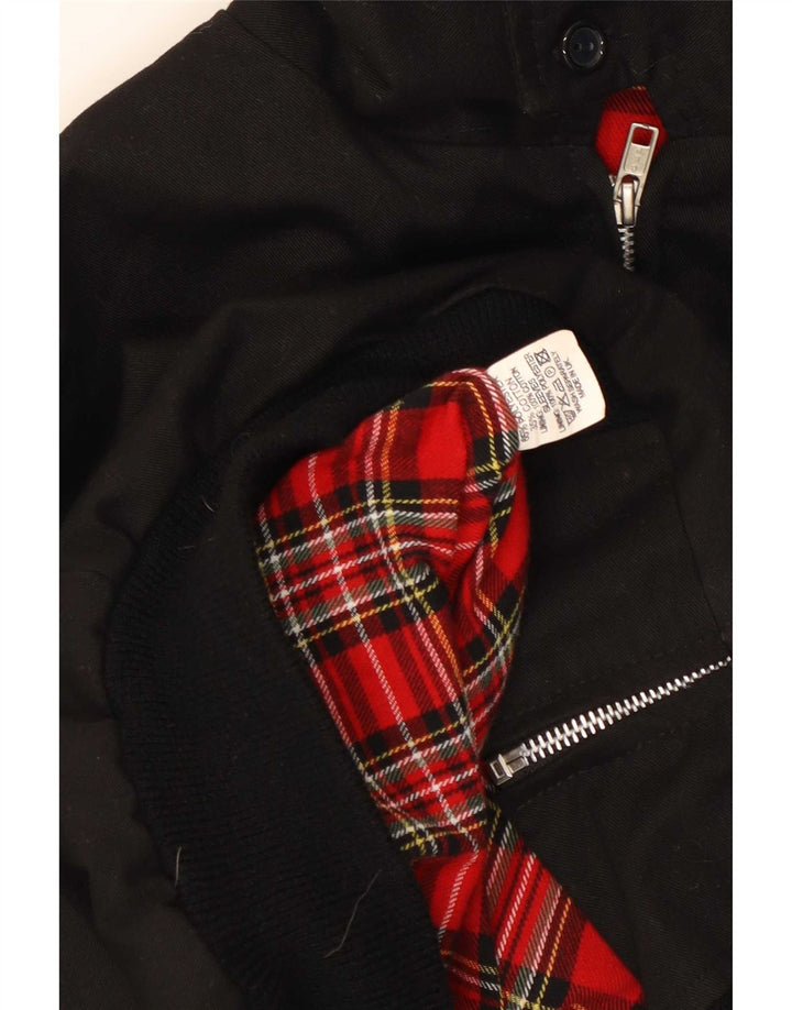 Vintage muška bomber jakna UK 42 XL crni poliester