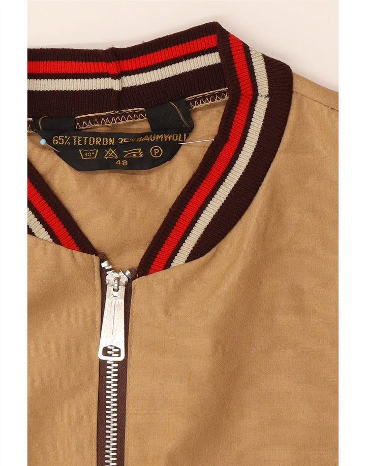 VINTAGE muška bomber jakna IT 48 srednje bež pamuk
