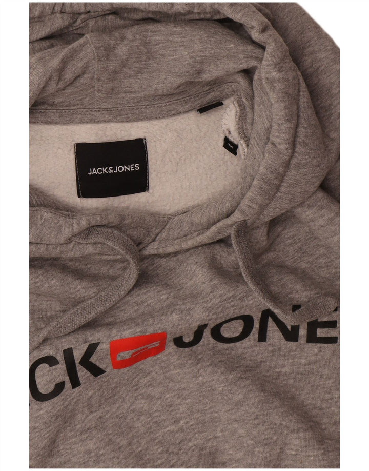 Jack & Jones muška majica s kapuljačom s kapuljačom srednje sive boje