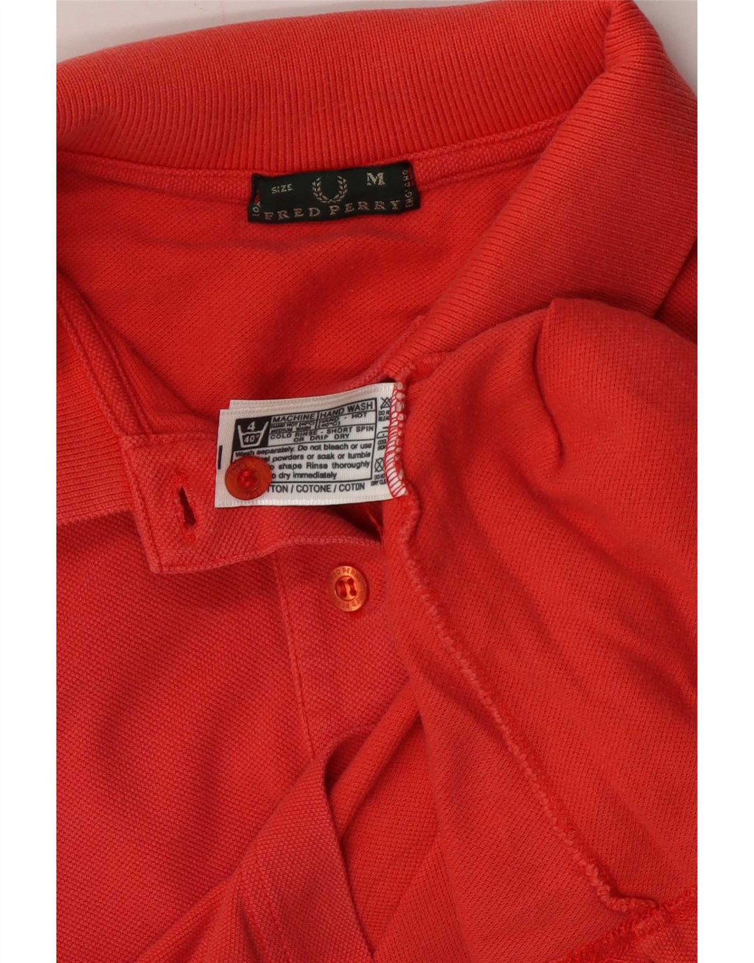 Fred Perry ženska skraćena polo majica UK 14 Srednje crveni pamuk
