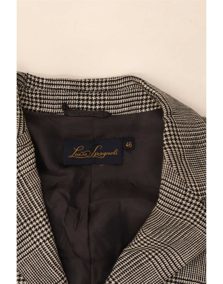 Luisa Spagnoli Ženska jakna sa 3 gumba IT 46 Large Grey Houndstooth